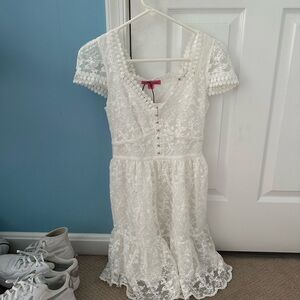 White graduation dress